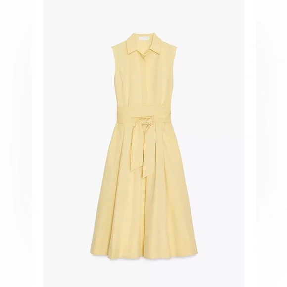 ZARA ZW COLLECTION BELTED SHIRT DRESS - Picture 5 of 7